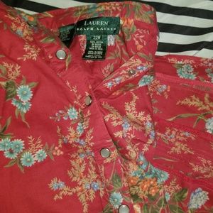 Plus Size Ralph Lauren button up skirt